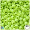BeadTin Chartreuse Green Opaque 9mm Barrel Plastic Pony Beads (500pcs)